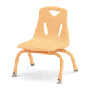 Berries Stacking Chairs with Powder-Coated Legs - 8" Ht - Set of 6 - Camel