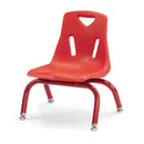 Berries Stacking Chairs with Powder-Coated Legs - 8" Ht - Set of 6 - Red