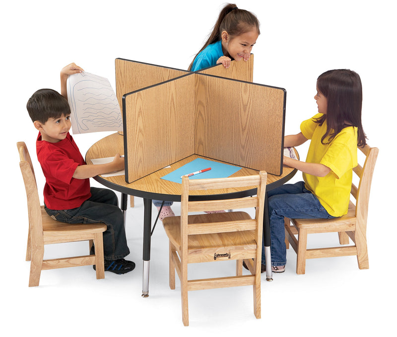 Berries Study Carrel - 6 Carrels - Large - Oak/Black