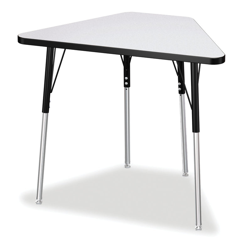 Berries Tall Trapezoid Desk - Gray/Black/Black