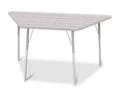 Berries Trapezoid Activity Table - 30" X 60", A-height - Driftwood Gray/Gray/Gray