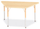 Berries Trapezoid Activity Tables - 24" X 48", A-height - Maple/Maple/Camel
