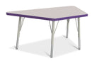 Berries Trapezoid Activity Tables - 24" X 48", E-height - Gray/Purple/Gray