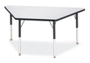 Berries Trapezoid Activity Tables - 30" X 60", A-height - Gray/Black/Black