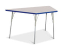 Berries Trapezoid Activity Tables - 30" X 60", A-height - Gray/Blue/Gray