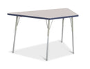 Berries Trapezoid Activity Tables - 30" X 60", A-height - Gray/Navy/Gray
