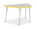 Berries Trapezoid Activity Tables - 30" X 60", A-height - Gray/Yellow/Gray