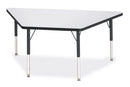 Berries Trapezoid Activity Tables - 30" X 60", E-height - Gray/Black/Black