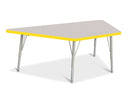 Berries Trapezoid Activity Tables - 30" X 60", E-height - Gray/Yellow/Gray