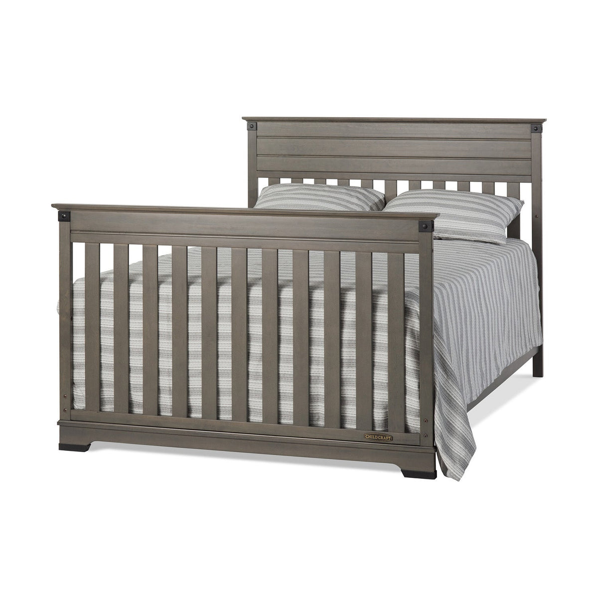 Child Craft Redmond 4 in 1 Convertible Baby Crib in Dapper Gray