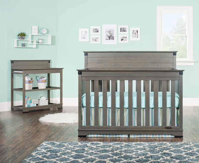 Child Craft Redmond 4-in-1 Convertible Baby Crib in Dapper Gray