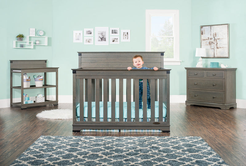 Child Craft Redmond 4-in-1 Convertible Baby Crib in Dapper Gray