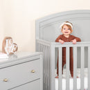 Child Craft Stella 4-in-1 Convertible Baby Crib in Gentle Gray