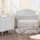 Child Craft Stella 4-in-1 Convertible Baby Crib in Gentle Gray