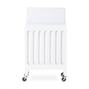 Foundations Boutique Compact Folding Wood Crib with 3" Foam Mattress and Oversized Casters - Matte White