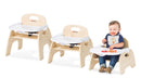 Foundations Easy Serve Ultra-Efficient Wood Feeding Chair with Removable Try and 3-Point Harness - 5" Seat Height