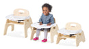 Foundations Easy Serve Ultra-Efficient Wood Feeding Chair with Removable Try and 3-Point Harness - 5" Seat Height