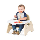 Foundations Easy Serve Ultra-Efficient Wood Feeding Chair with Removable Try and 3-Point Harness - 5" Seat Height