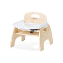 Foundations Easy Serve Ultra-Efficient Wood Feeding Chair with Removable Try and 3-Point Harness - 7" Seat Height