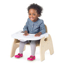 Foundations Easy Serve Ultra-Efficient Wood Feeding Chair with Removable Try and 3-Point Harness - 7" Seat Height