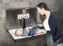 Foundations Full Stainless Horizontal Surface Mount Public Washroom Baby Changing Station