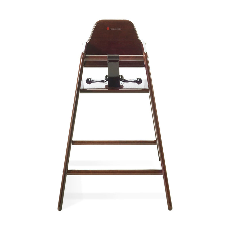 Foundations NeatSeat Food Service or Restaurant Hardwood High Chair - Anitque Cherry