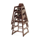 Foundations NeatSeat Food Service or Restaurant Hardwood High Chair - Anitque Cherry