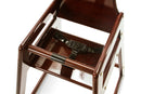 Foundations NeatSeat Food Service or Restaurant Hardwood High Chair - Anitque Cherry