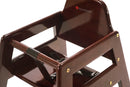 Foundations NeatSeat Food Service or Restaurant Hardwood High Chair - Anitque Cherry