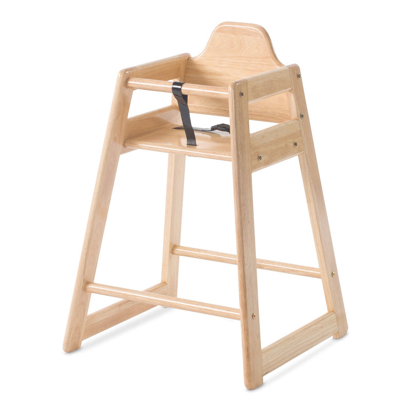 Foundations NeatSeat Food Service or Restaurant Hardwood High Chair - Natural