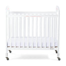 Foundations Next Gen Serenity Fixed-Side Compact Clearview Crib - White