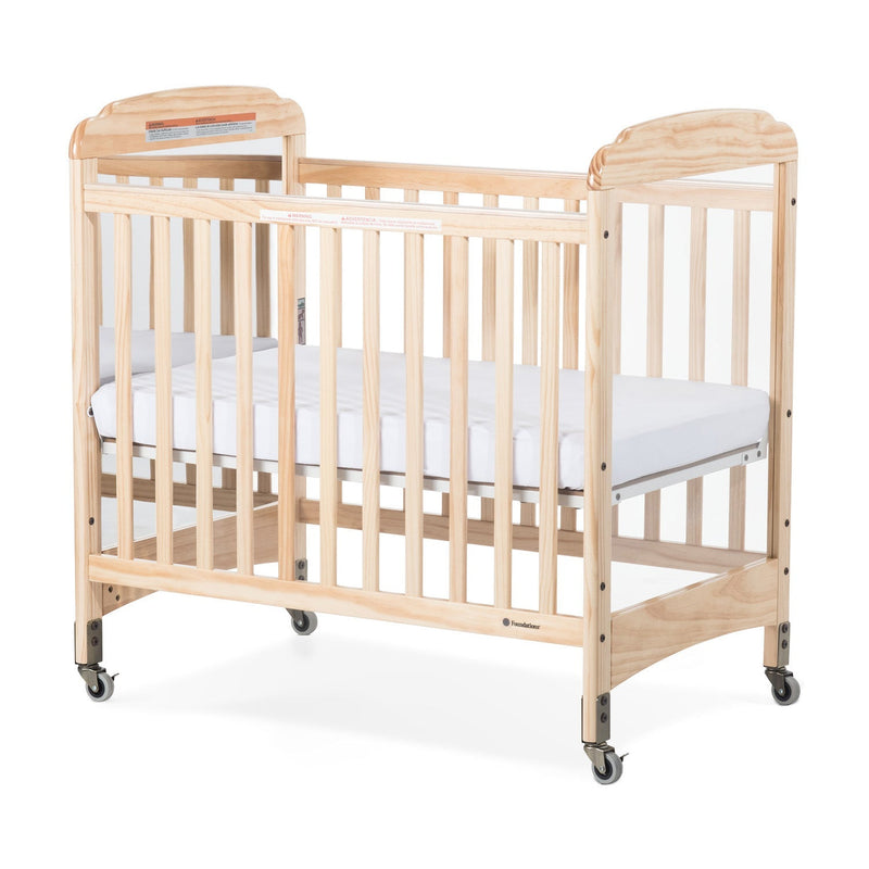 Foundations Next Gen Serenity Fixed-Side Compact Mirror Crib - Natural
