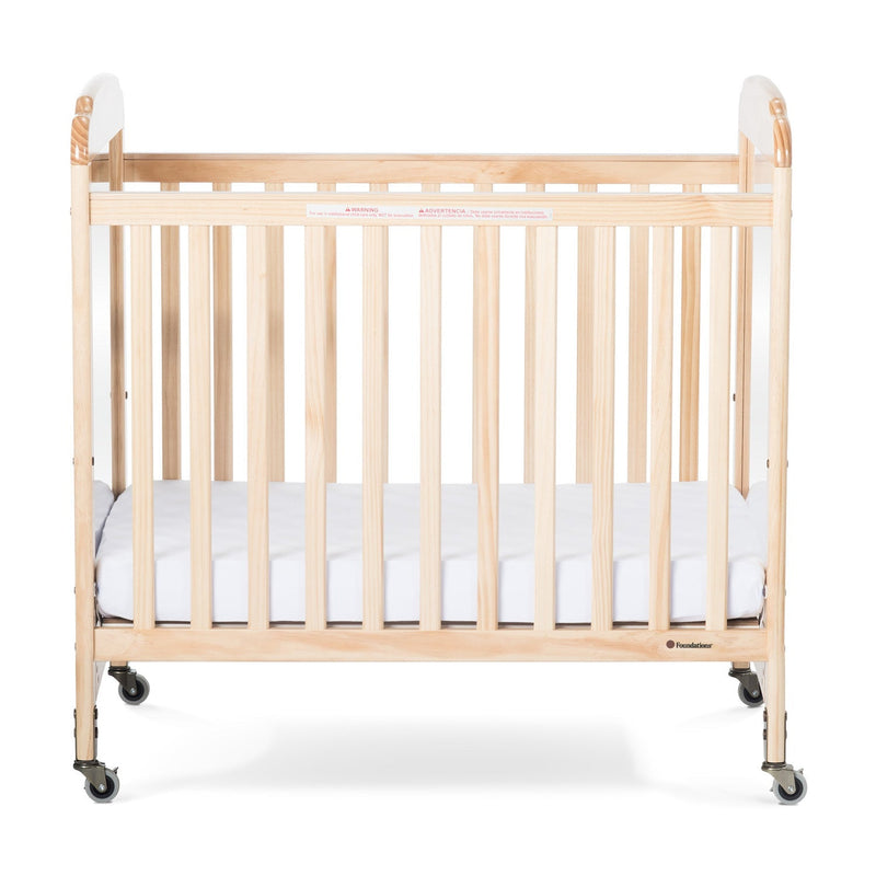 Foundations Next Gen Serenity Fixed-Side Compact Mirror Crib - Natural