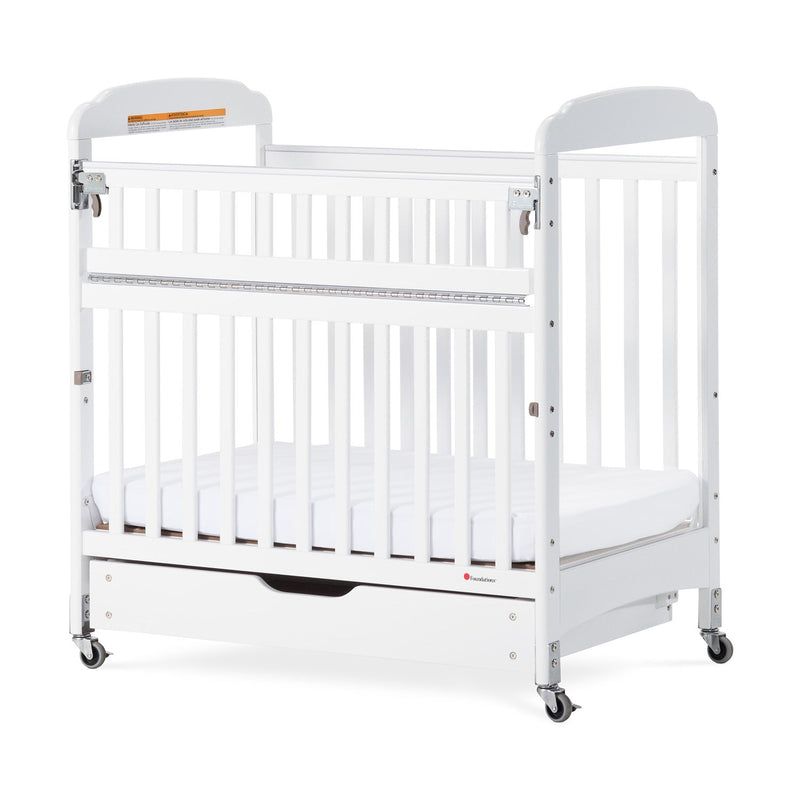 Foundations Next Gen Serenity SafeReach Compact Clearview Crib - White