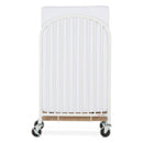 Foundations Pinnacle Compact Folding Steel Crib with Oversized Casters and Foam Mattress