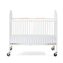 Foundations Pinnacle Full-Size Folding Steel Crib with Oversized Casters