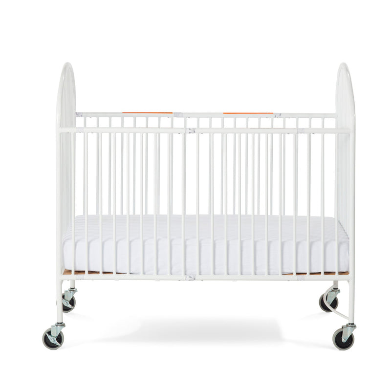 Foundations Pinnacle Full-Size Folding Steel Crib with Oversized Casters