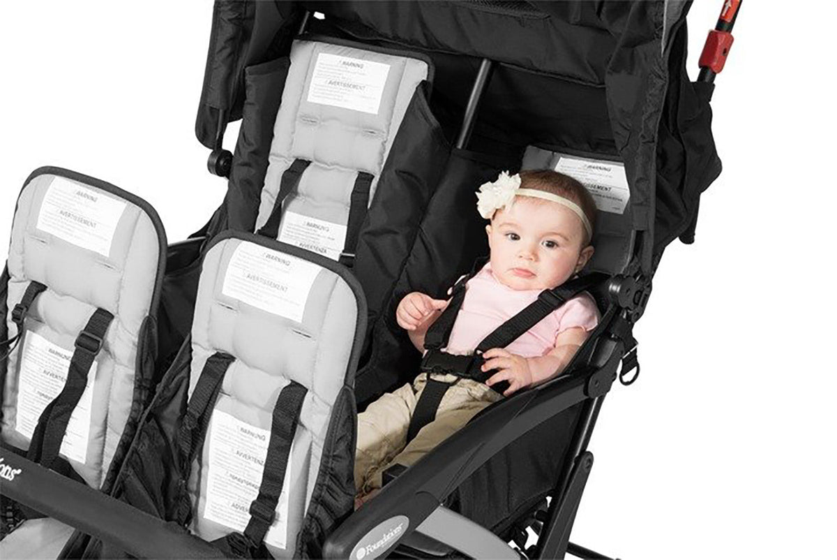 Foundations Quad Sport 4 Seat Stroller Gray