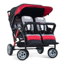 Foundations Quad Sport 4-Passenger Stroller - Red