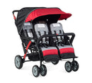 Foundations Quad Sport 4-Passenger Stroller - Red