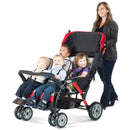 Foundations Quad Sport 4-Passenger Stroller - Red