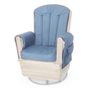 Foundations SafeRocker Swivel Rocker Glider - Natural/Blue