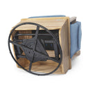 Foundations SafeRocker Swivel Rocker Glider - Natural/Blue