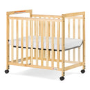 Foundations Safetycraft Fixed-Side Child Care Crib with Adjustable Mattress Board - Clearview-Natural