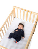 Foundations Safetycraft Fixed-Side Child Care Crib with Adjustable Mattress Board - Slatted-Natural