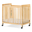 Foundations Safetycraft Fixed-Side Child Care Crib with Adjustable Mattress Board - Slatted-Natural