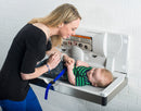 Foundations Stainless Frameless Clad Surface Mount Horizontal Public Washroom Baby Changing Station
