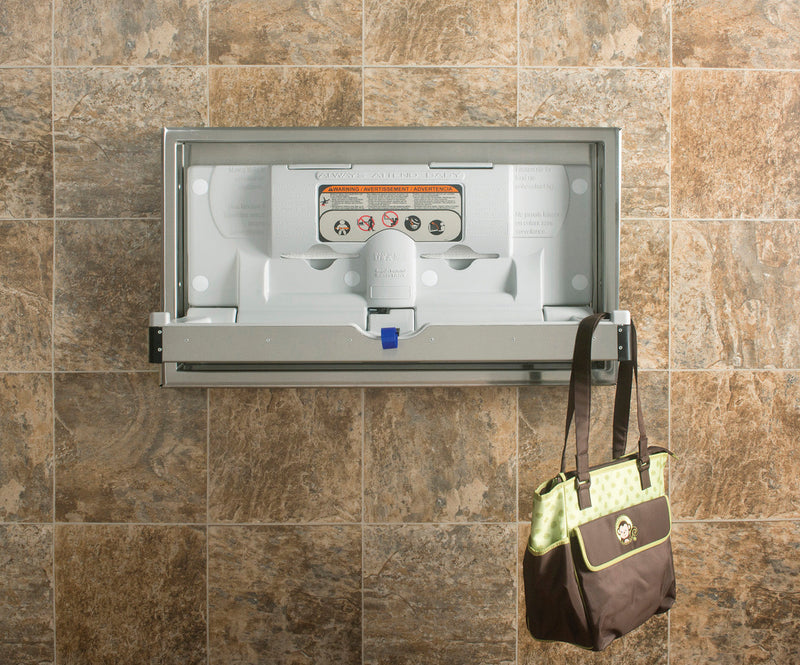 Foundations Surface Mounted Stainless Clad Horizontal Public Washroom Baby Changing Station