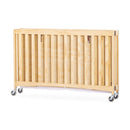 Foundations Travel Sleeper Full-Size Folding Wood Crib with 3" Foam Mattress and Oversized Casters - Natural