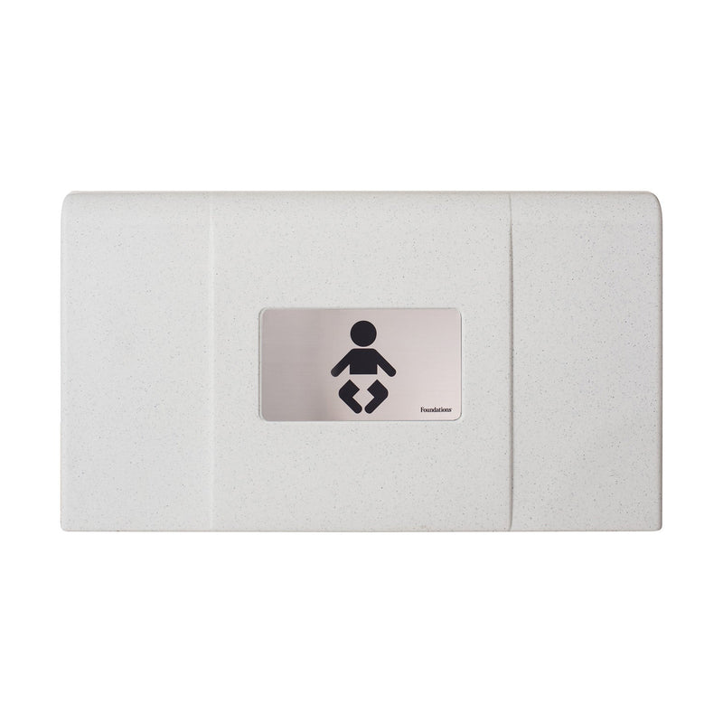 Foundations Ultra Horizontal Public Washroom Baby Changing Station (EZ Mount Backer Plate Included)